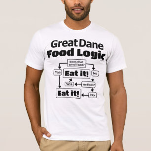 Camiseta Lógica de la comida de great dane