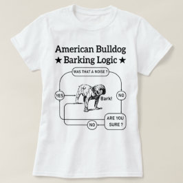 Camiseta Lógica estadounidense de ladrido de Bulldog para l