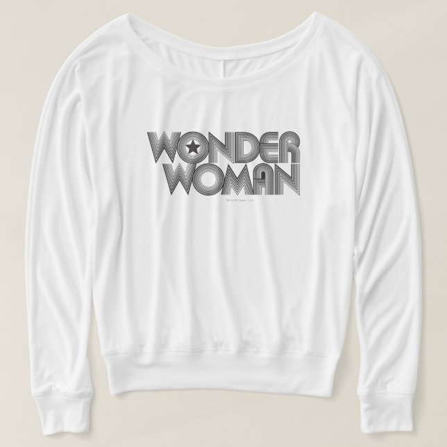 Camiseta Logo 3 de Wonder Woman B&W (Diseño del anverso)