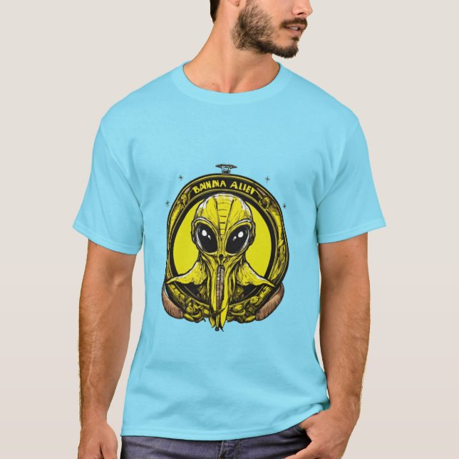 Camiseta logo alienígena que come bananas (Anverso)