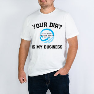 Camiseta Logo Azul Moderno Personalizable de Lavado a Presi