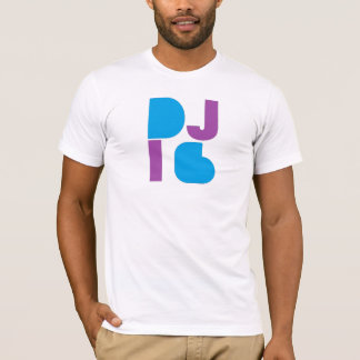 Camiseta Logo azul/púrpura DJ i6 1 Blanco masculino