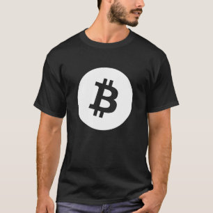 Camiseta Logo blanco de bitcoin Fuzzy Express® negro