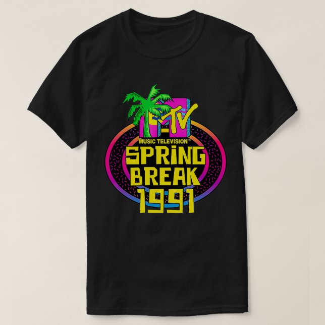 Camiseta Logo clásico de MTV Spring Break 1991 (Diseño del anverso)