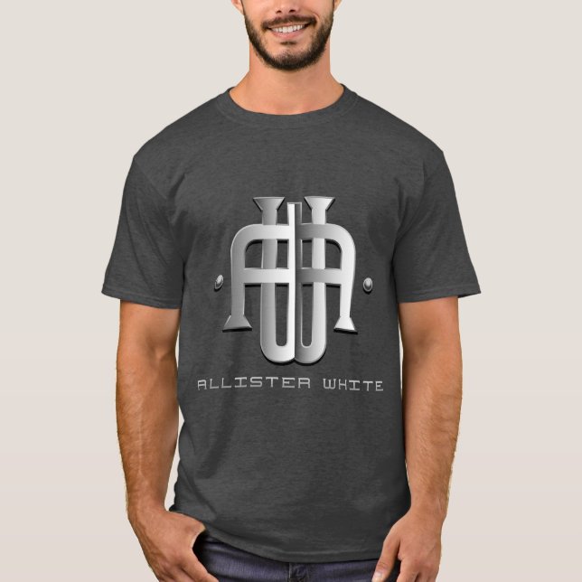 Camiseta Logo de Allister White 3D (Anverso)
