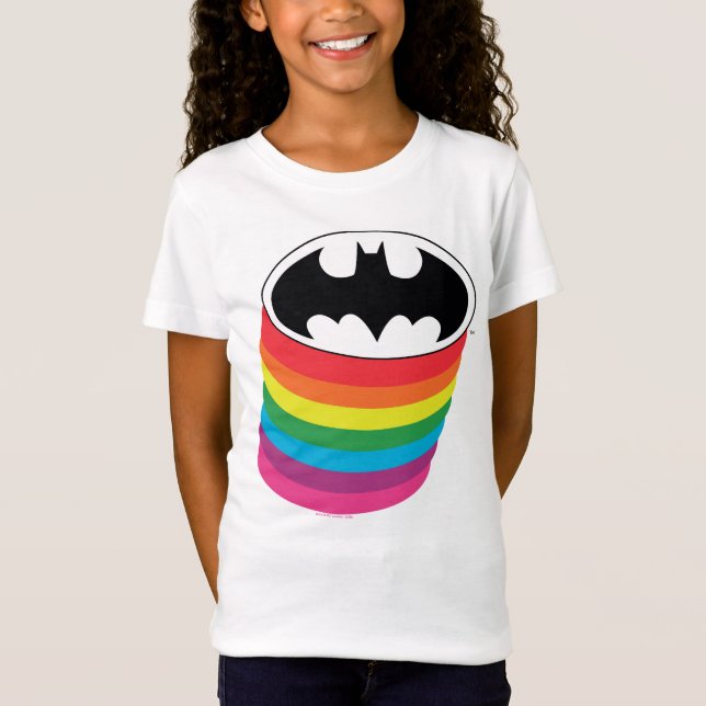 Camiseta Logo de arco iris en capas de Batman (Anverso)