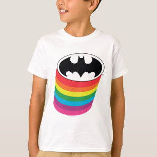 Camiseta Logo de arco iris en capas de Batman