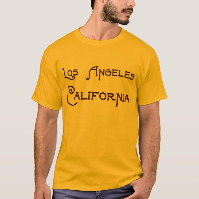 Camiseta Logo de Art Deco de Los Ángeles California (Anverso)