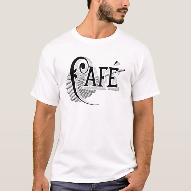 Camiseta Logo de Art Nouveau French Cafe Coffee shop (Anverso)