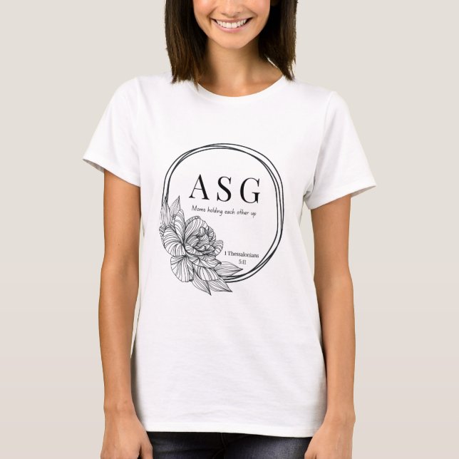 Camiseta Logo de ASG en negro (nombre en la parte posterior (Anverso)