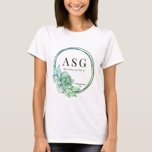 Camiseta Logo de ASG en verde y azul (nombre en la parte po