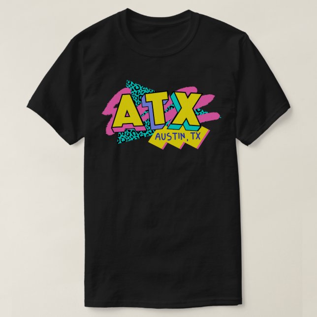 Camiseta Logo de Austin Texas Retro 90 (Diseño del anverso)