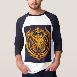 Camiseta logo de baloncesto de dragones dorados