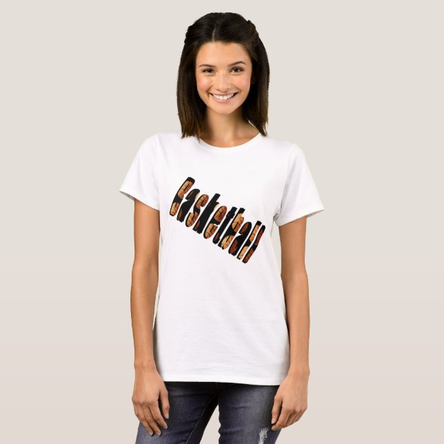 Camiseta Logo De Baloncesto Hecho Con Baloncesto, (Anverso completo)