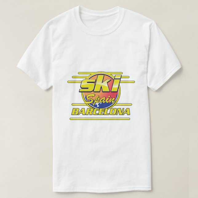 Camiseta Logo de Barcelona España para esquiar (Diseño del anverso)