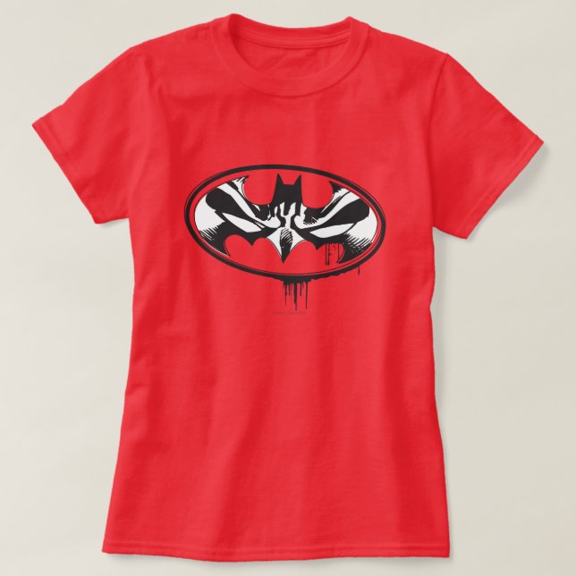 Camiseta Logo de Batman Drip (Diseño del anverso)