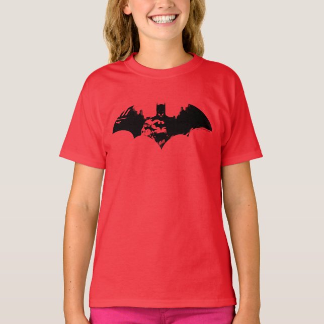 Camiseta Logo de Batman y Gotham Silhouette Bat (Anverso)