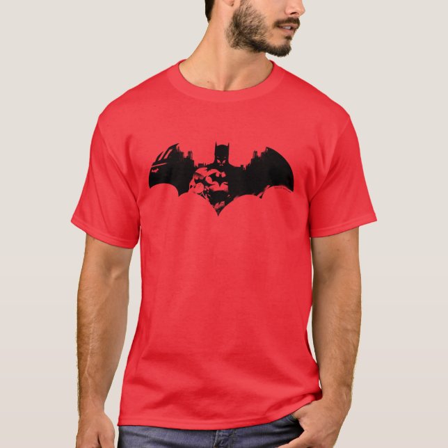 Camiseta Logo de Batman y Gotham Silhouette Bat (Anverso)