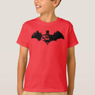 Camiseta Logo de Batman y Gotham Silhouette Bat
