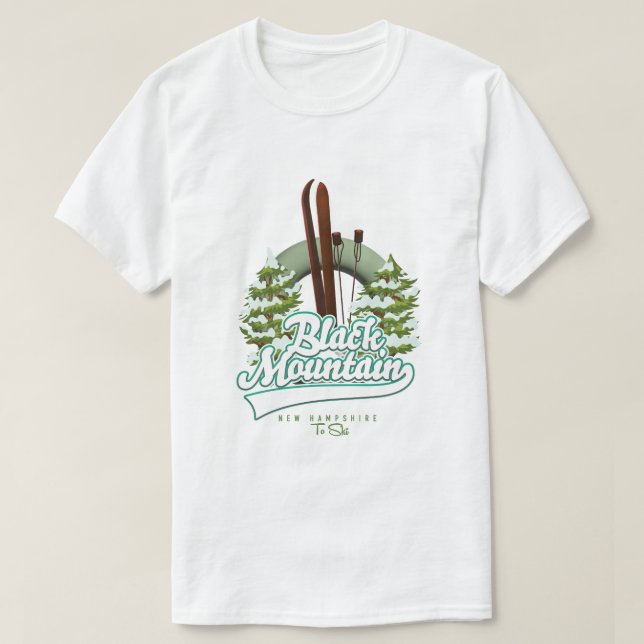 Camiseta Logo de Black Mountain New Hampshire Ski. (Diseño del anverso)