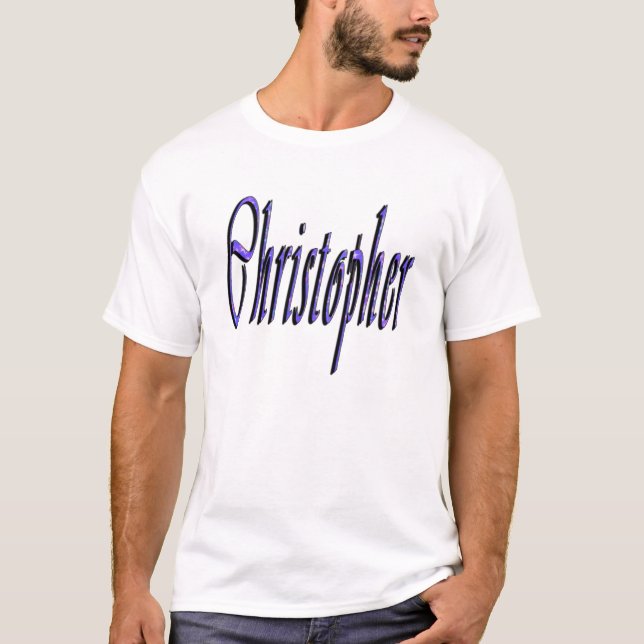 Camiseta Logo de Blue Christopher Name, (Anverso)