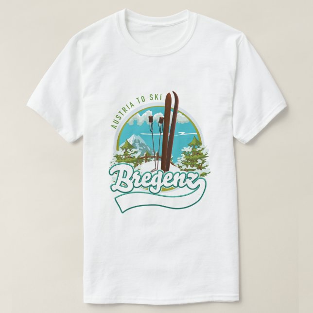 Camiseta Logo de Bregenz austria to ski (Diseño del anverso)