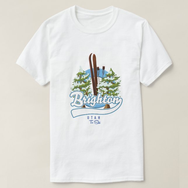 Camiseta Logo de Brighton Utah para esquiar (Diseño del anverso)