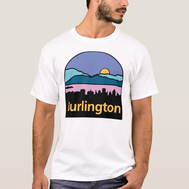 Camiseta Logo de Burlington, Pegatina Vermont (Anverso)