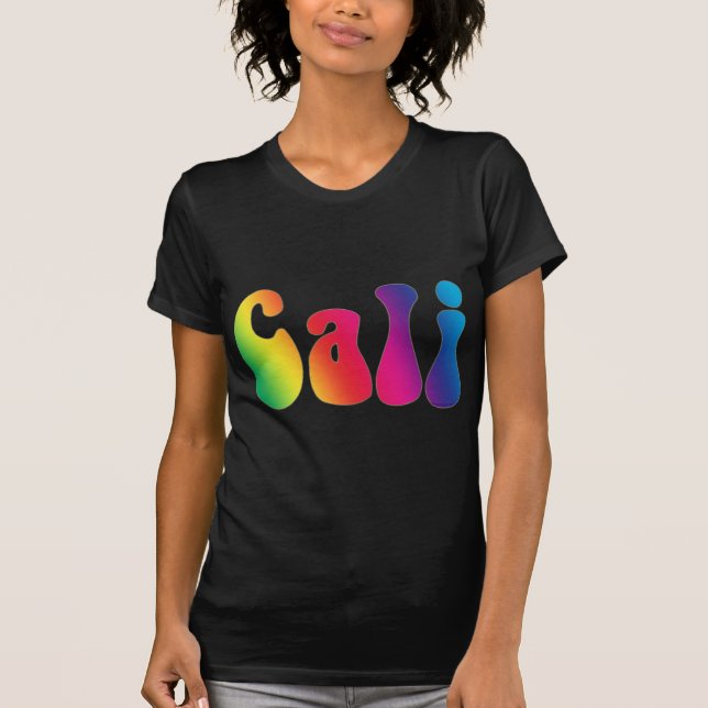 Camiseta Logo de Cali Tie-Dye California Hippie (Anverso)