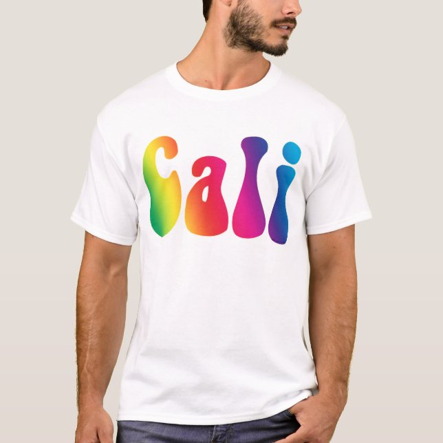 Camiseta Logo de Cali Tie-Dye California Hippie (Anverso)