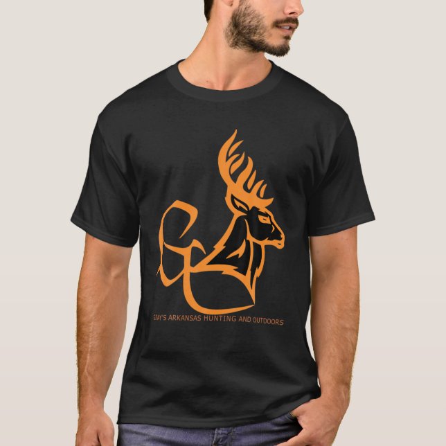 Camiseta Logo de Caza de Arkansas Grey y al Aire Libre (Anverso)