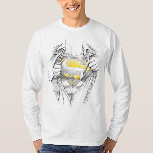 Camiseta Logo de Chest Superman esbozado (Anverso)