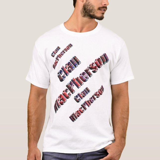 Camiseta Logo de Clan MacPherson Tartan, (Anverso)