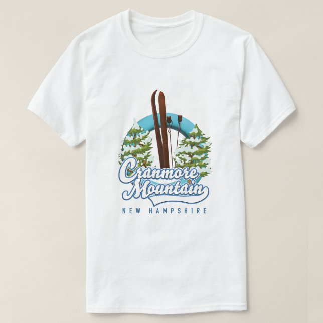 Camiseta Logo de Cranmore Mountain New Hampshire Ski (Diseño del anverso)