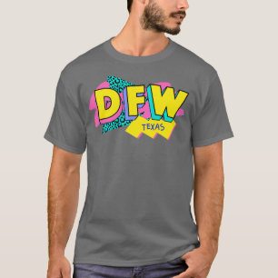 Camiseta Logo de Dallas Ft Worth Texas Retro 90