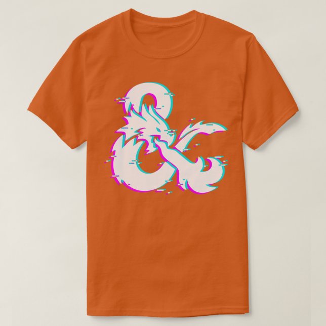 Camiseta logo de dnd glitch (Diseño del anverso)