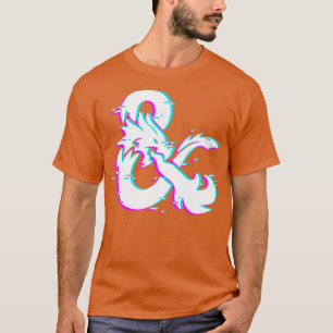 Camiseta logo de dnd glitch