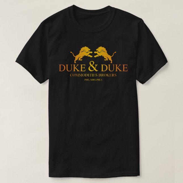 Camiseta Logo de Duke and Duke inspirado en Trading Places  (Diseño del anverso)