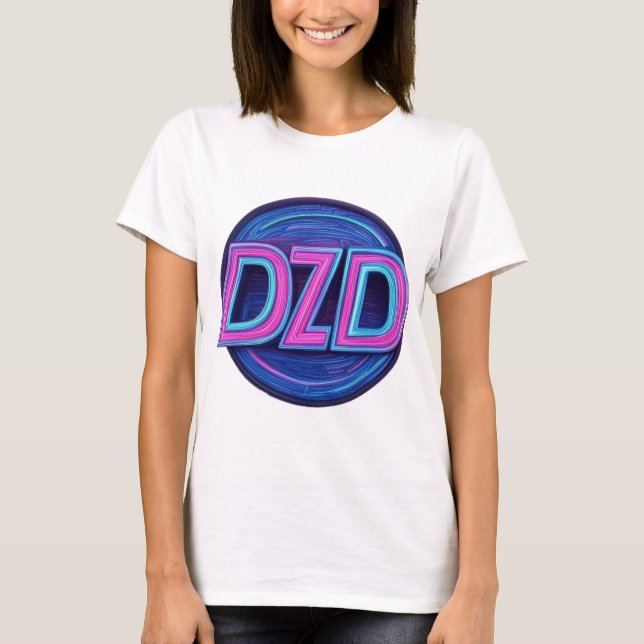 Camiseta Logo de DZD Mujeres temáticas de los años 80 (Anverso)