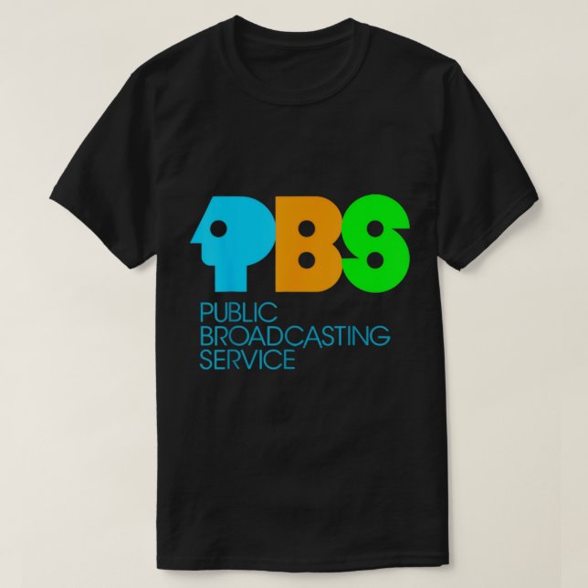 Camiseta Logo de época T del Servicio de Radiodifusión Públ (Diseño del anverso)