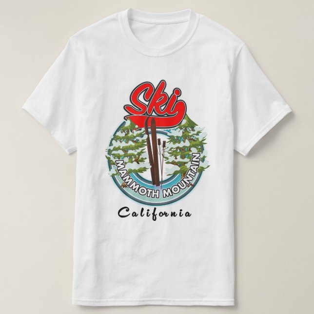 Camiseta Logo de esquí de Mammoth Mountain California (Diseño del anverso)