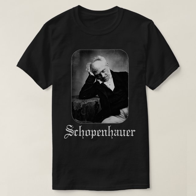 Camiseta Logo de estilo Metalizado negro Schopenhauer (Diseño del anverso)