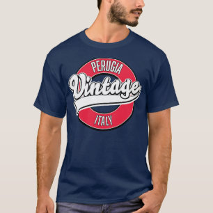 Camiseta Logo de estilo vintage de Perugia Italia