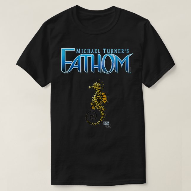 Camiseta Logo de Fathom Blue para mujeres con Ernie the se  (Diseño del anverso)