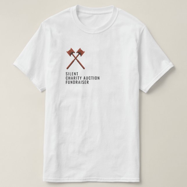 Camiseta Logo de Gavels, evento de subasta de caridad silen (Diseño del anverso)