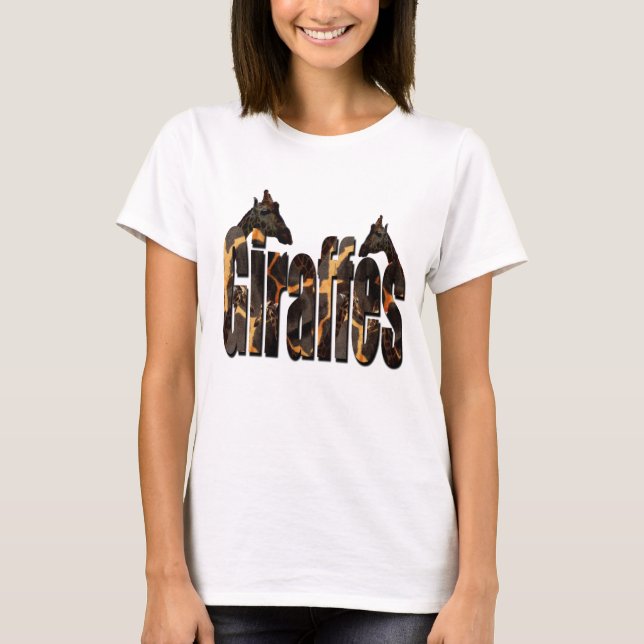 Camiseta Logo De Giraffe Con Girafas, (Anverso)