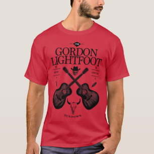 Camiseta Logo de Gordon Lightfoot Acoustic Guitar Vintage