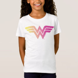 Camiseta Logo de gradiente de semitono amarillo-rosado de m