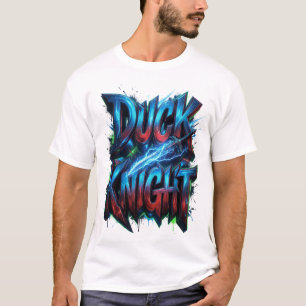 Camiseta Logo de Grafiti Cibernético 3D de Caballero Pato