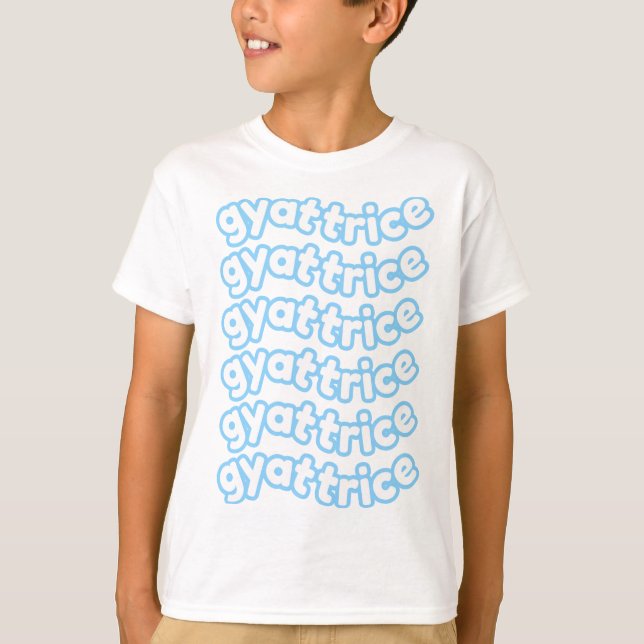Camiseta Logo de @gyattrice Pastel Blue Kid's (Anverso)